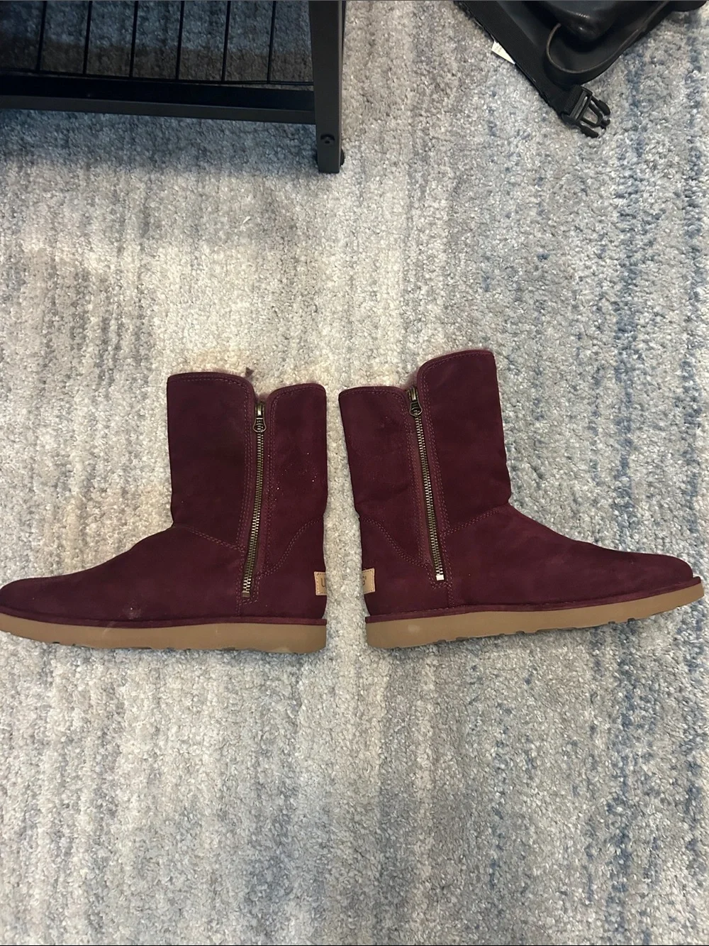 UGG Women's Suede Mid-Calf Boots in Burgundy Plum